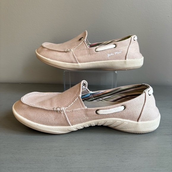 Geckos Man Women Canvas Slip-On Loafers Size 8.5 Arch Support Beige Casual Comfy - Picture 9 of 13